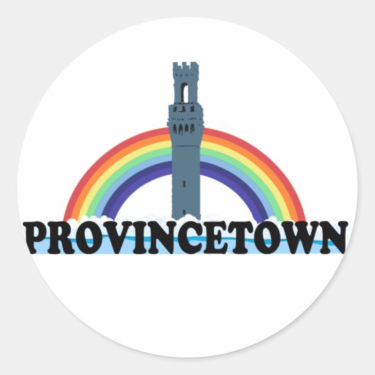 Provincetown "Lighthouse" Design. Classic Round Sticker