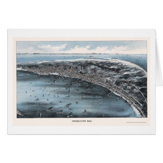 Provincetown, MA Panoramic Map - 1910 Cards (Front Horizontal)