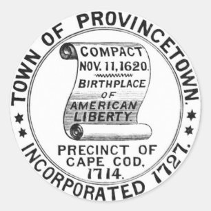 Provincetown Massachusetts Town Seal Round Sticker