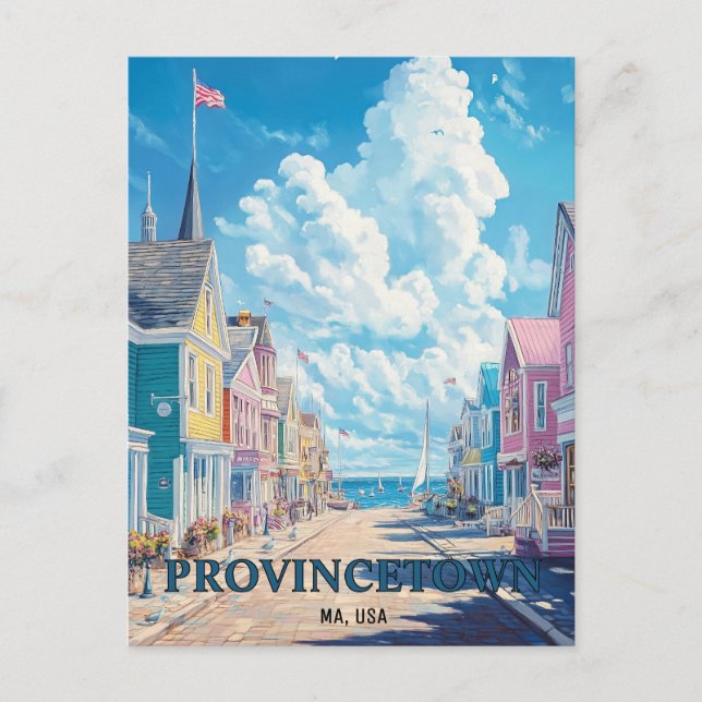 Provincetown Massachusetts USA Travel Postcard (Front)