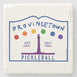 Provincetown Pickleball Stone Coaster v1
