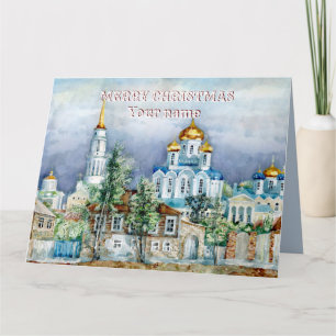 Provincial Small city Zadonsk orthodoxy Card