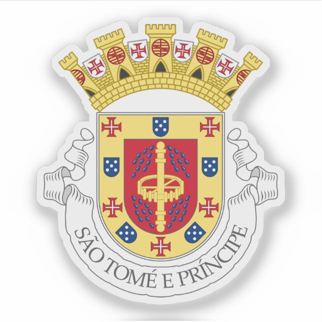 Provisional coat of arms of São Tomé and Príncipe Sticker (Front)