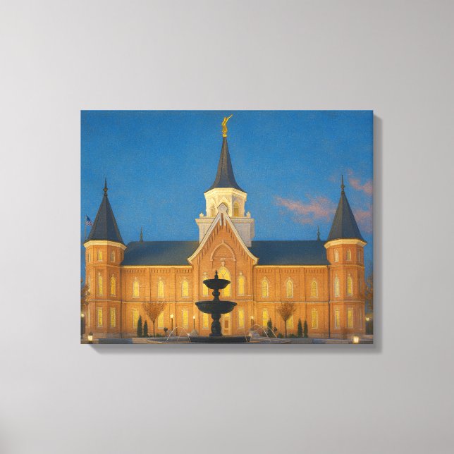 Provo City Center Temple Painting™ LDS Art Canvas Print (Front)