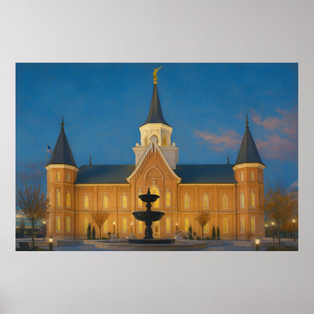 Provo City Center Temple Painting™ LDS Art Poster (Front)