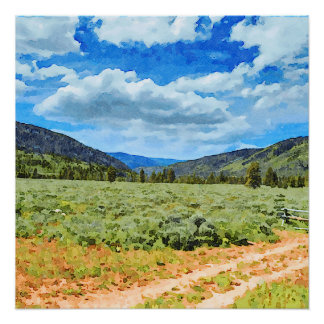 Provo River Valley in Uinta Mountains Poster