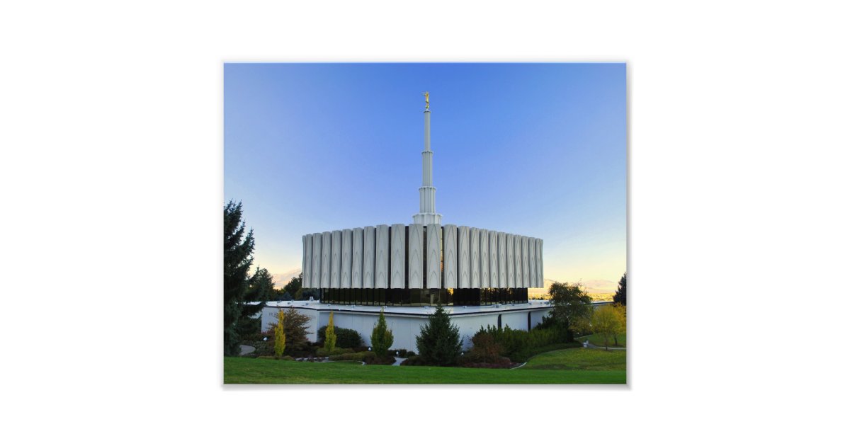 Provo Utah LDS Temple Photo Print Zazzle.com