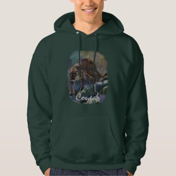 Prowling Cougar Mountain Lion Art Design Hoodie by WeveGotYouCovered at Zazzle