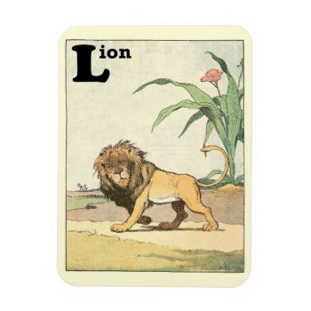 Prowling Lion Story Book Magnet by kidslife at Zazzle