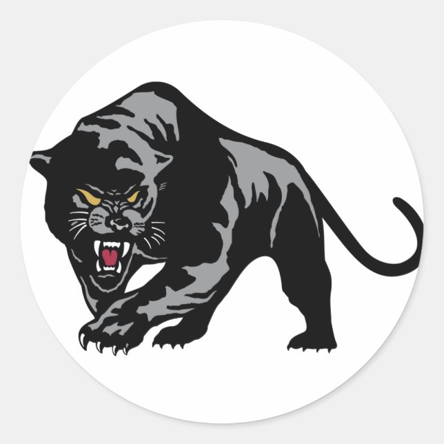Prowling Panther Classic Round Sticker (Front)