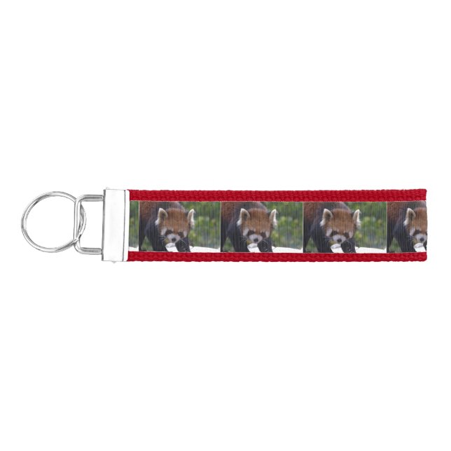 Prowling Red Panda Wrist Keychain (Keys on Left)