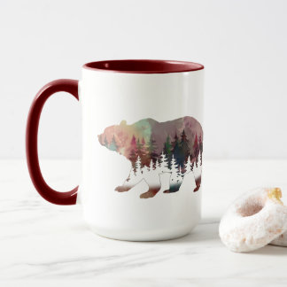 Prowling Watercolor Wild Life Bear Mug