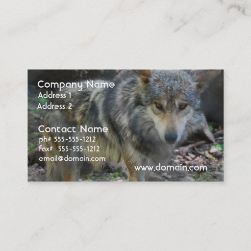 Customizable Prowling Wolf Business Cards
