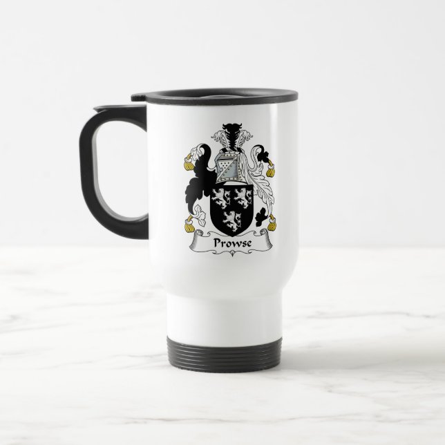 Prowse Family Crest Travel Mug (Left)