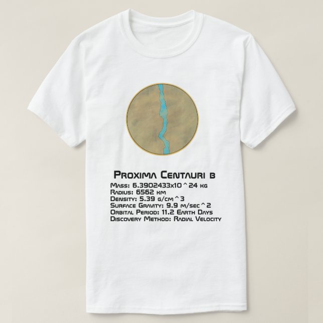 Proxima Centauri b Technical Data T-Shirt (Design Front)