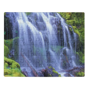Proxy Falls in Oregon's Central Cascade Mountains Jigsaw Puzzle