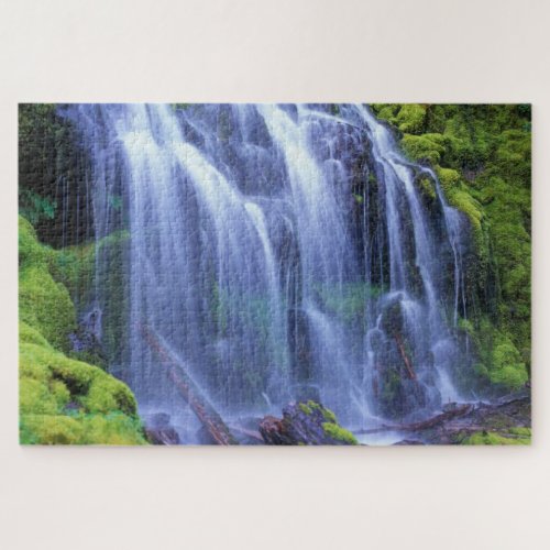 Proxy Falls in Oregons Central Cascade Mountains Jigsaw Puzzle