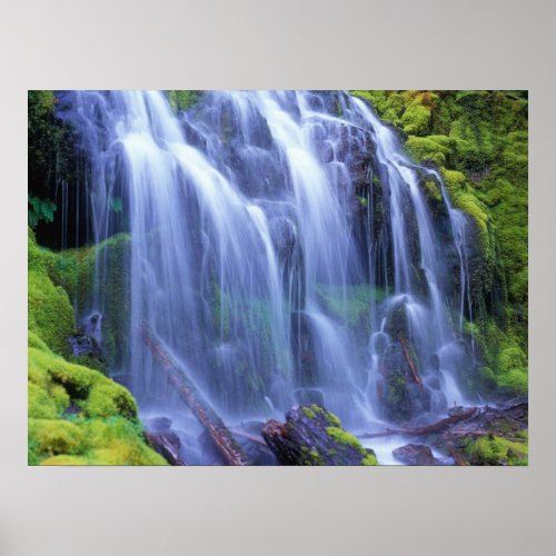 Proxy Falls in Oregons Central Cascade Mountains Poster
