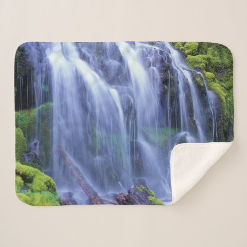 Proxy Falls in Oregons Central Cascade Mountains Sherpa Blanket