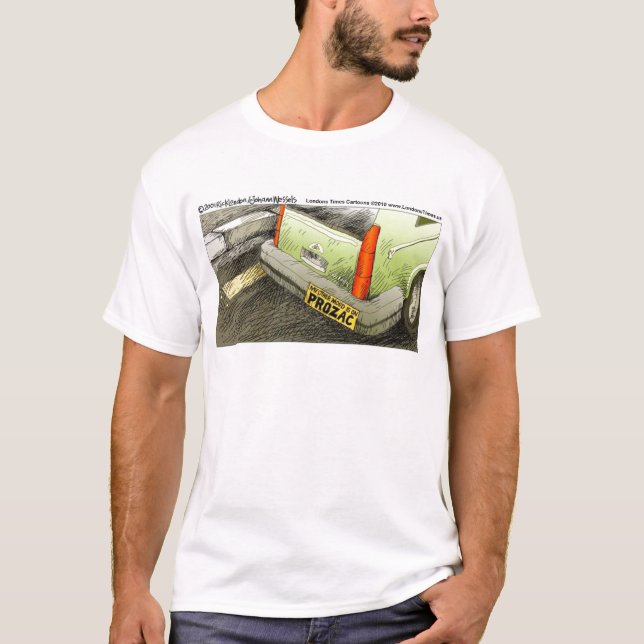 Prozac Bumper Sticker Funny Tees Cards & Gifts (Front)