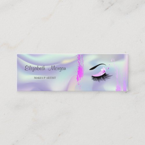 Prpfessional Gold Brush Stroke Lashes Makeup Mini Business Card