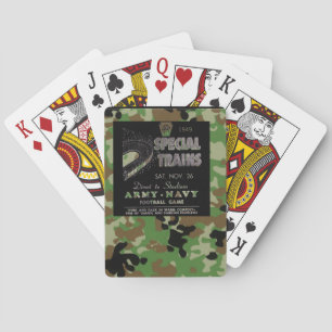 PRR Army Navy Game Trains 1949 Poker Cards
