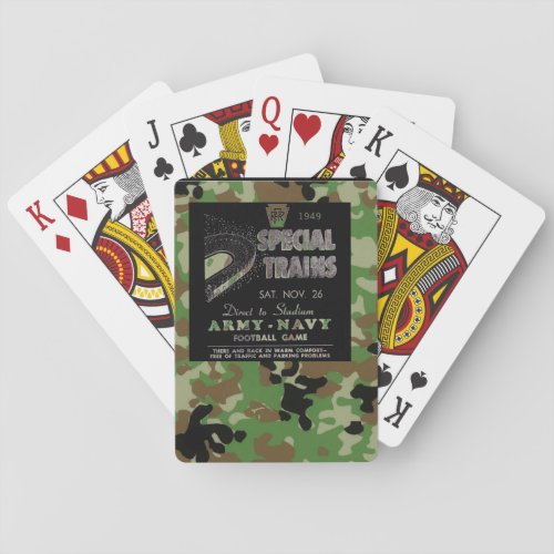 PRR Army Navy Game Trains 1949      Poker Cards