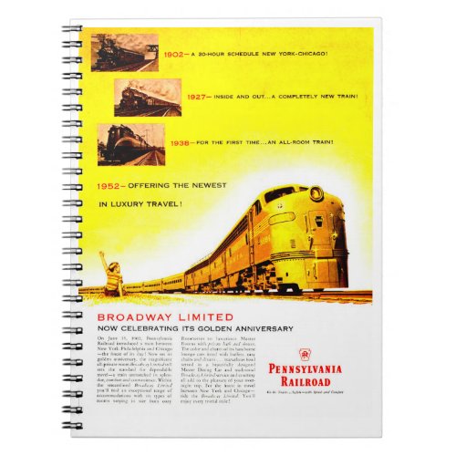 PRR Broadway Limited 50th anniversary      Notebook