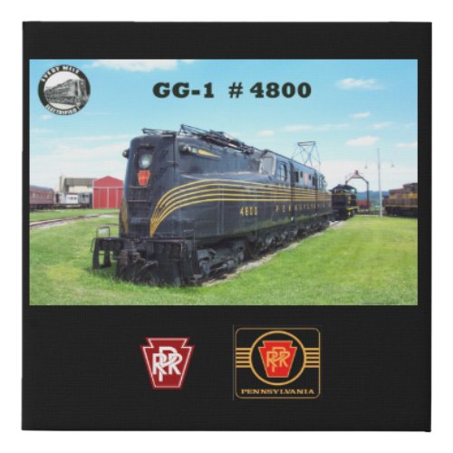 PRR GG1 4800 front view             Faux Canvas Print