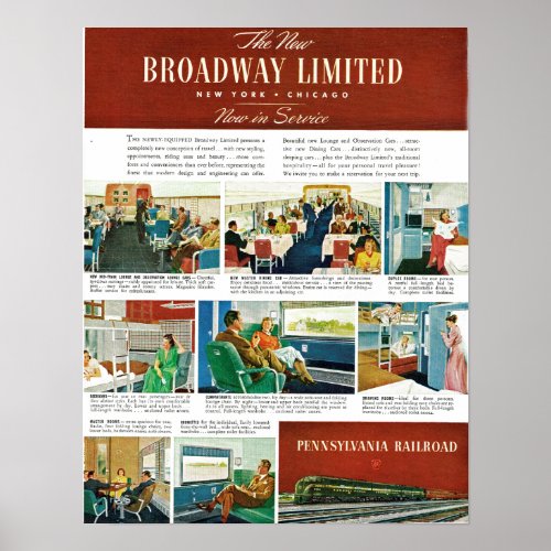 PRR New Broadway Limited Poster