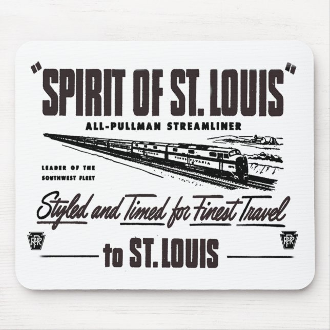 PRR The Spirit of St. Louis Passenger Train Mouse Pad (Front)