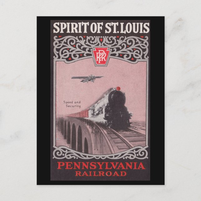 PRR Train Spirit of St. Louis Postcard (Front)