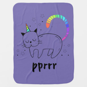 Prrr Caticorn Baby Blanket