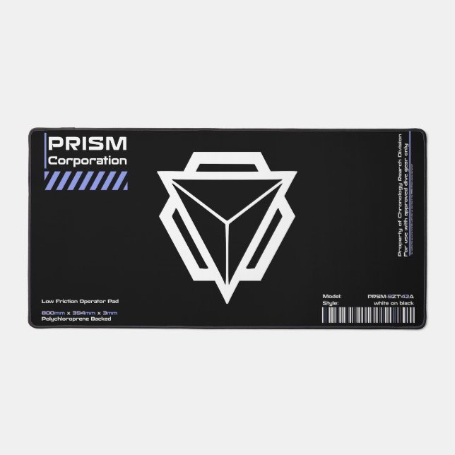 PRSM-9ZT42A - Accented White Desk Mat (Front)
