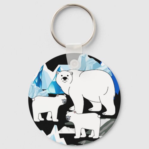 Prsonalized Thank You Polar Bear  Keychain