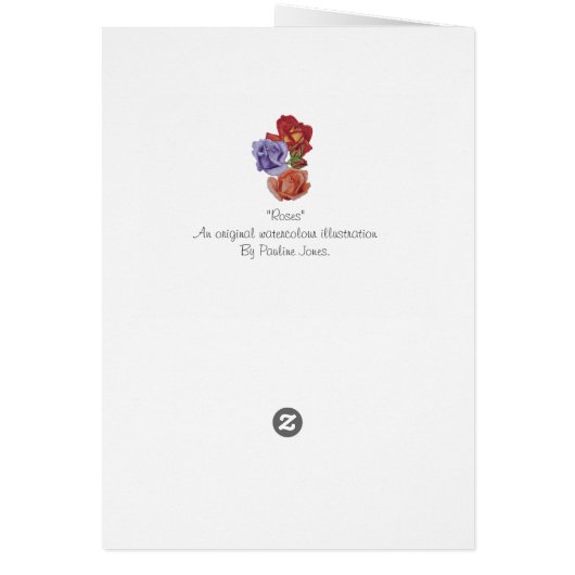 prtetty flowers red roses and buds for mom (Back)