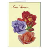 prtetty flowers red roses and buds for mom (Front)