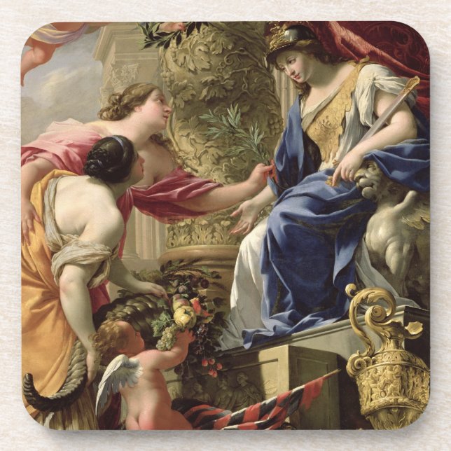 Prudence Leading Peace and Abundance, c.1645 (oil Drink Coaster (Front)