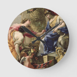 Prudence Leading Peace and Abundance, c.1645 (oil Round Clock