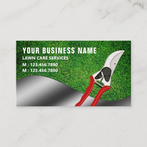 Pruning Shears Gardening Landscaping Lawn Care Business Card