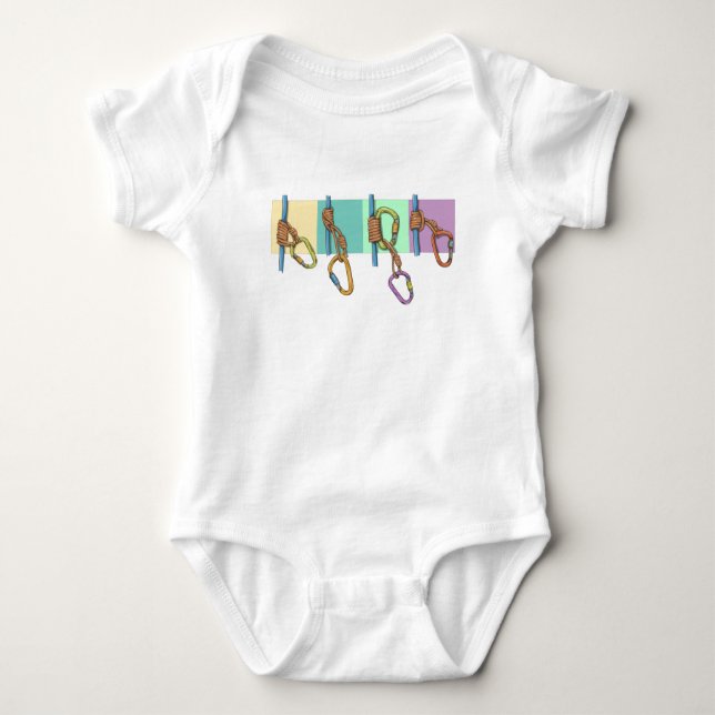 PRUSIK KNOTS friction hitches Baby Bodysuit (Front)