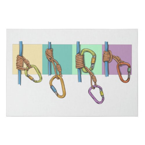 Prusik knots friction hitches faux canvas print