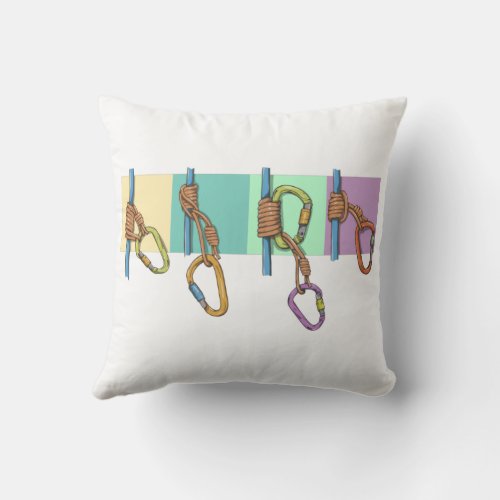 Prusik knots friction hitches throw pillow