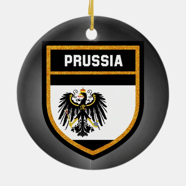 Prussia Flag Ceramic Ornament (Back)