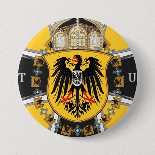Prussia Keiser Flag Button (Front)