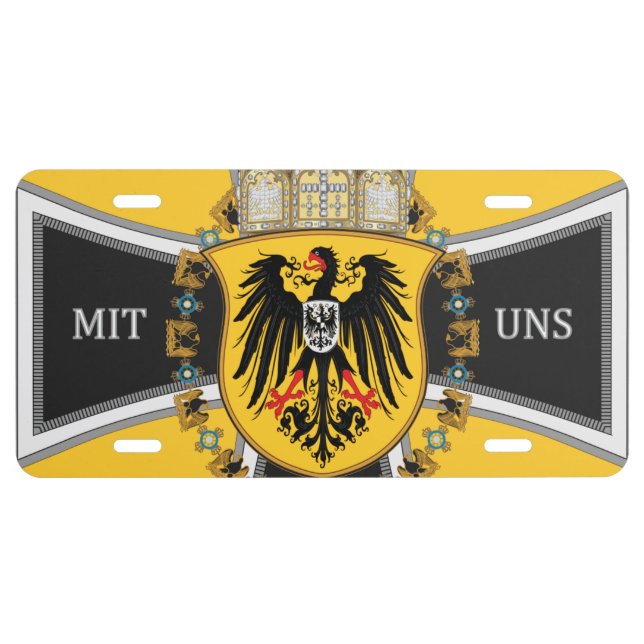Prussia Keiser Flag License Plate (Front)