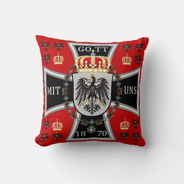 Prussia Royal Standard Throw Pillow (Front)