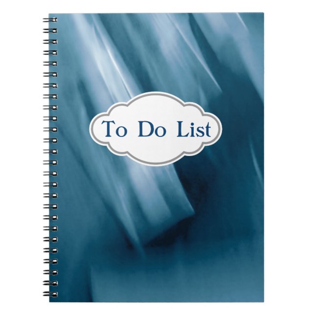 Prussian Blue Abstract Personalized Notebook (Front)