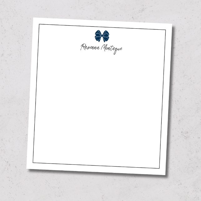 Prussian Blue Bow Border Script Custom Name Script Notepad (Creator Uploaded)