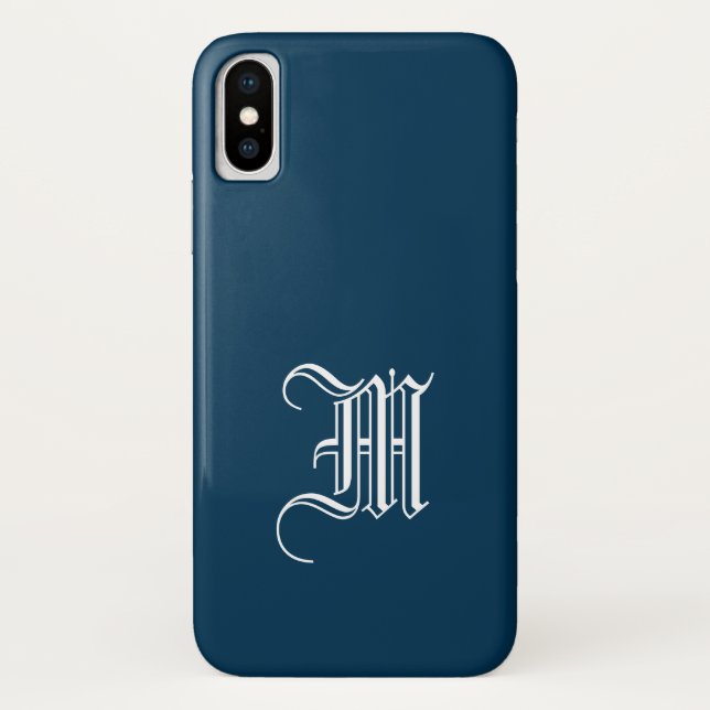 PRUSSIAN BLUE Solid Background iPhone X Case (Back)